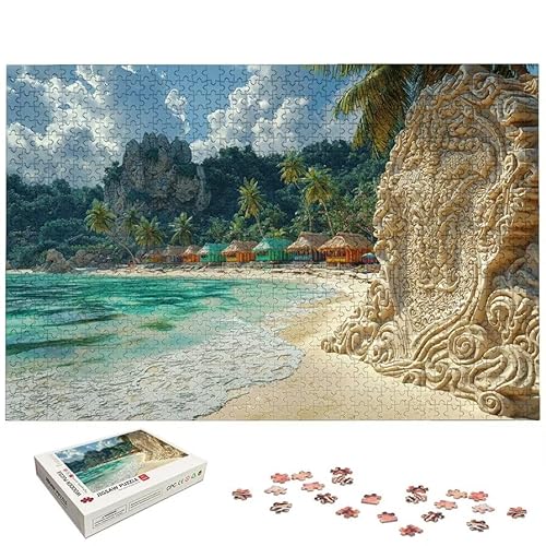 �r�[�` �p�Y�� 1000�s�[�X�A��l���� �ؐ� 1000�s�[�X �W�O�\�[�p�Y�� (75x50cm)�A���i Puzzle ����������t���ADIY ��l���� ��� ���� �Ƒ��Ŋy���߂��肪���̂���Q�[���A�C���e���A�A�M�t�g�ɍœK�AHome Decor�A-