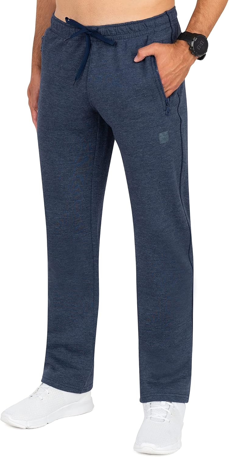 IMAKO Men’s Jogging Bottoms Premium Cotton Tracksuit Bottoms – Sports Trousers Jogging Bottoms Men, Side Pockets with Zip Size M – 4XL – Made in EU