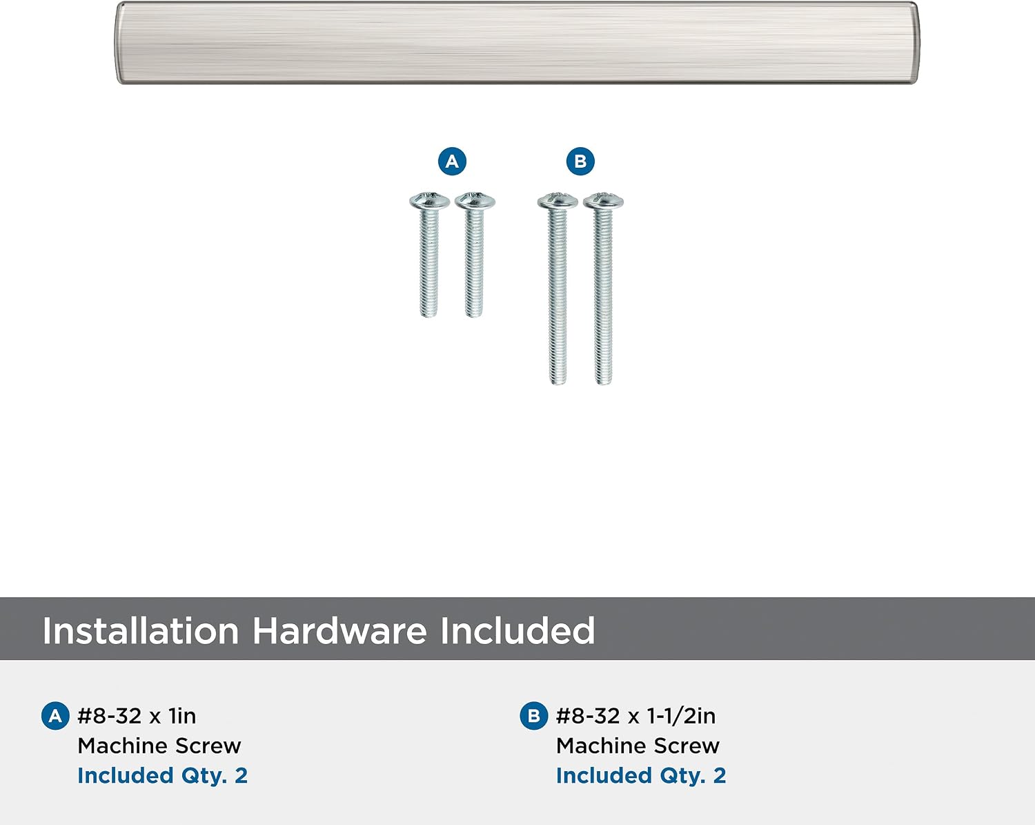 Amerock Merced 3-3/4 inch (96mm) Center-to-Center Satin Nickel Cabinet Pull, BP37423G10