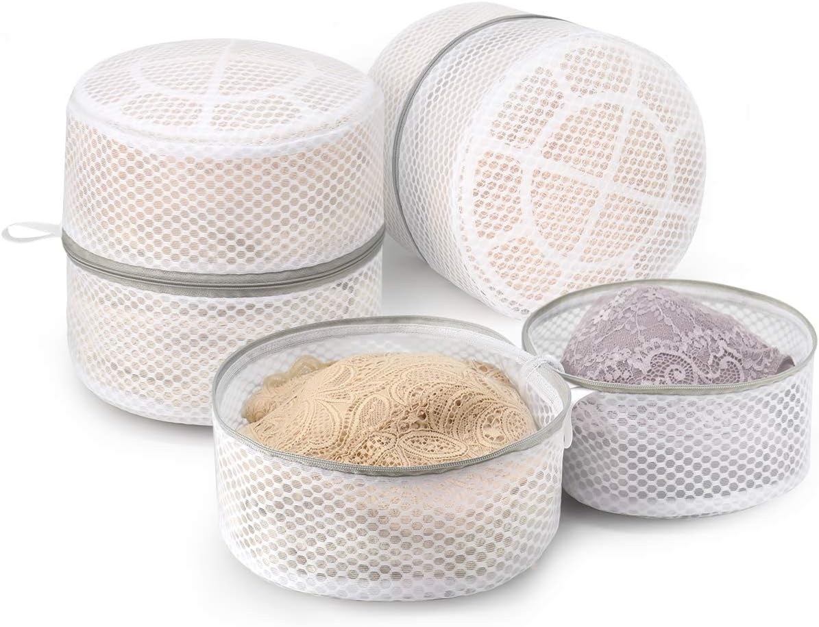 3Pcs Durable Honeycomb Mesh Laundry Bags for Delicates, Large Lingerie Wash Bag 8 x 8 Inches