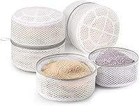 Vista 7 de Muchfun 3 piezas de bolsas para sujetadores, bolsas de lavandería de malla hexagonal para prendas delicadas, lencería, ropa íntima y ropa