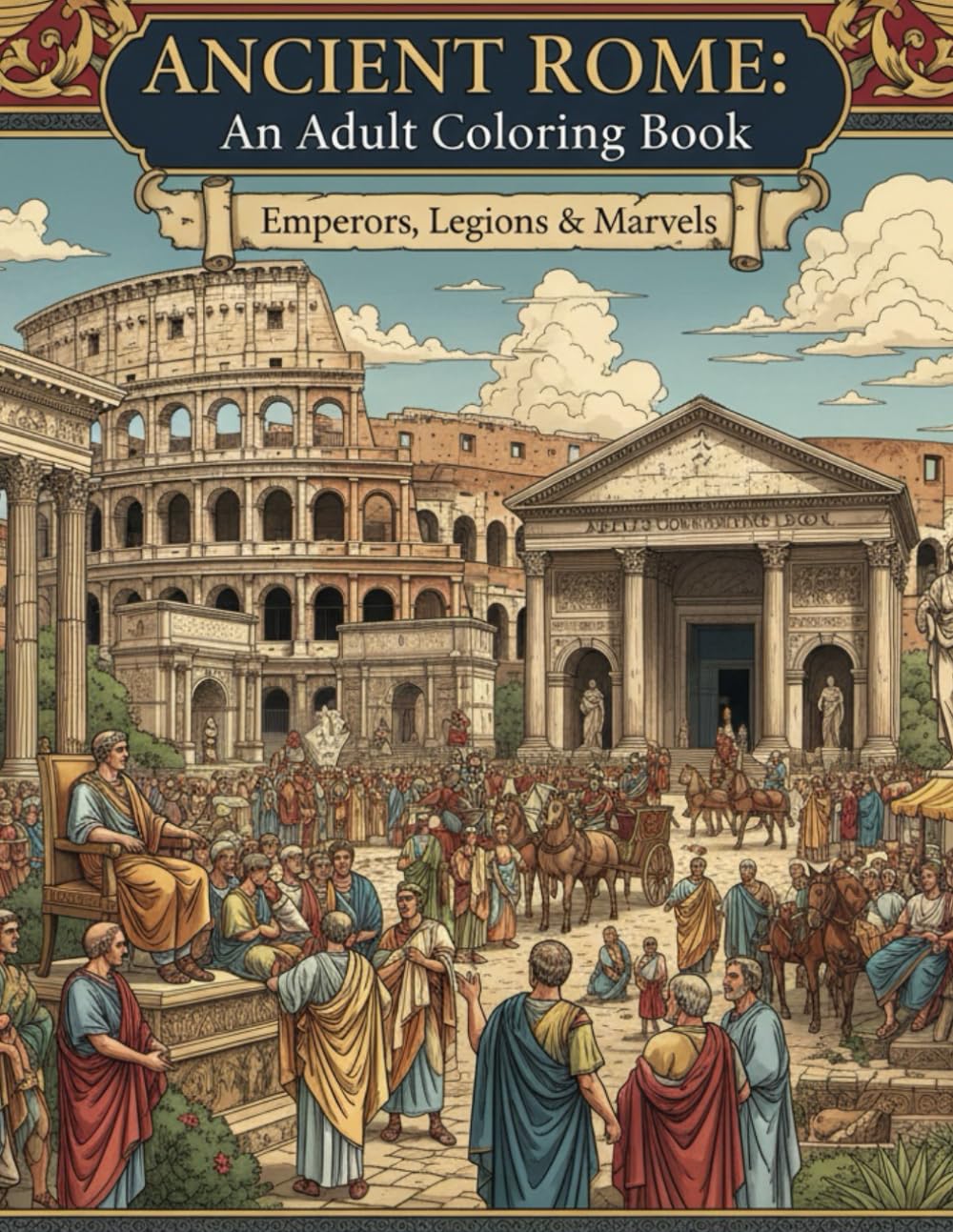 Ancient Rome: a stunning coloring book for adults