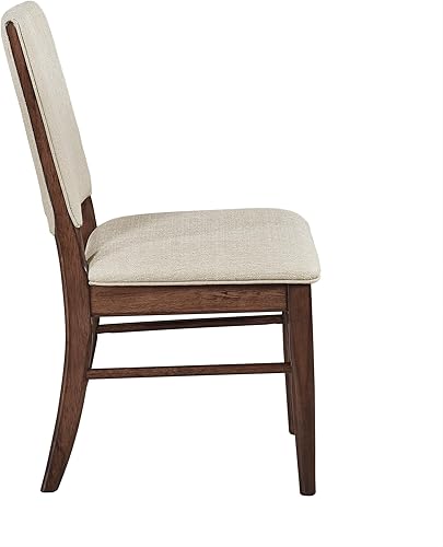 Miniatura 6 de Lexicon Sillas de cocina y comedor, Juego de 2 sillas de comedor, Sillas de comedor tapizadas de tela, Sillas de comedor sin brazos de madera de