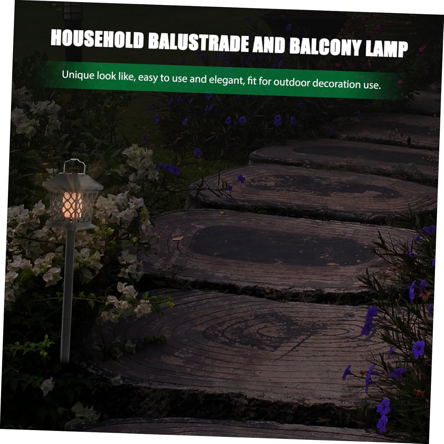 GALPADA 2pcs Solar Powered Garden Stake Lights Led Ground Light for Outdoor Decoration LEDs for Pathways Patios and Events