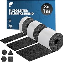 Self-Adhesive Felt Gliders, Felt Self-Adhesive Furniture Gliders - 4 mm Thicker, Cut Any Shape, Strong Adhesive Felt Gliders for Chairs Furniture (100 cm x 10 cm + 100 cm x 5 cm + 100 cm x 2