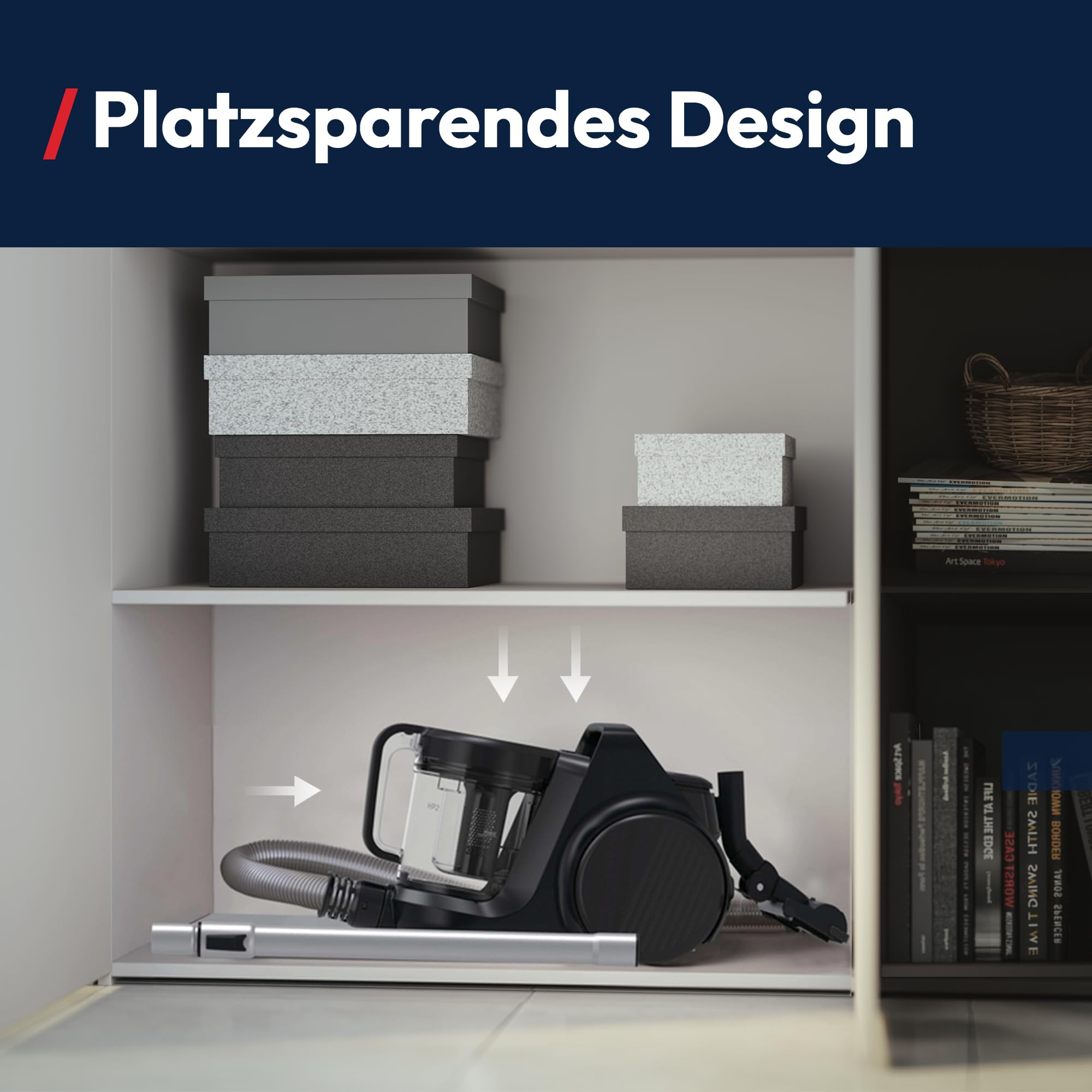 Hoover HP2 leistungsstarker Boden-Staubsauger ohne Beutel für Hartböden & Teppiche, Sauger, leicht & kompakt, EPA-Staubfilter, 2,5L Staubbehälter inkl. Zubehör, 850W, Staubsauger mit Kabel 10m
