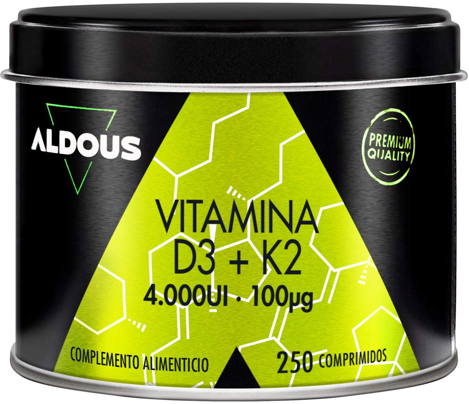 Aldous Bio Vitamina D3 Y K2 4000 Ui - 250 Comprimidos + 8 Meses - Vitamina K2 100Mcg - Vitamina D Colecalciferol - Vitaminas Para El Sistema Inmunitario Y Defensas - Músculos, Huesos - Mejora Absorción Calcio
