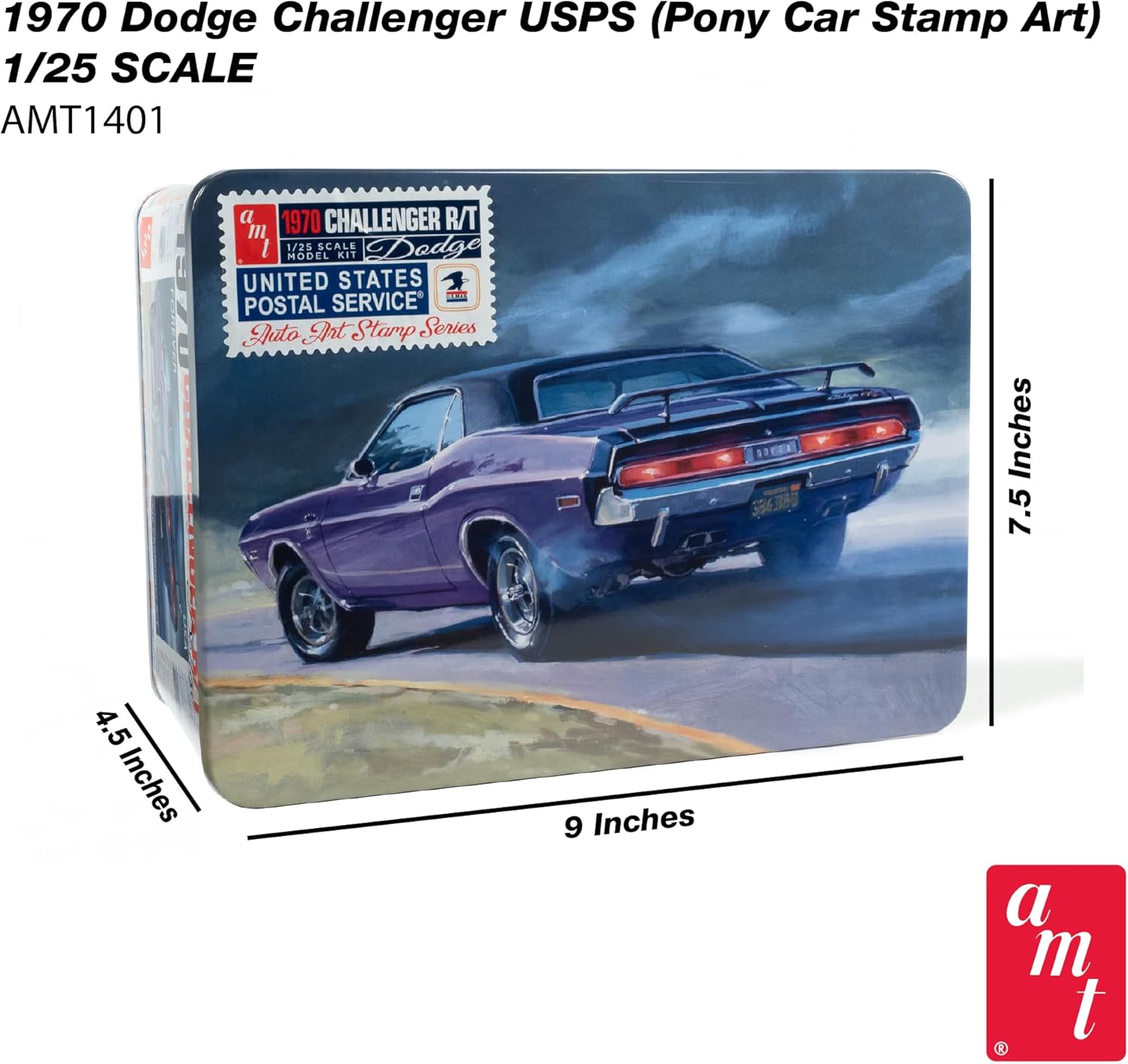 AMT 1970 Dodge Challenger USPS 1:25 Scale Model Kit