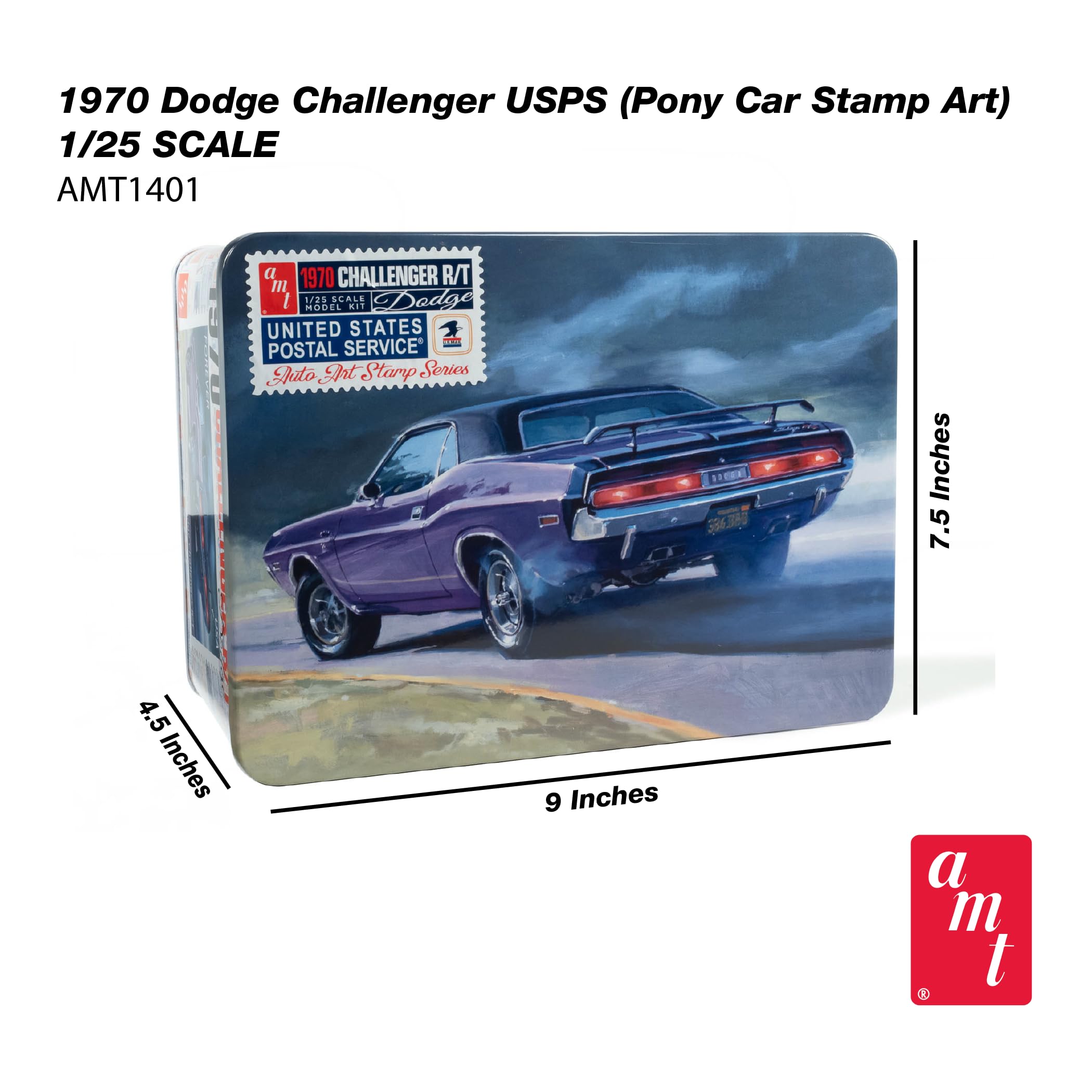 Amazon.com: AMT 1970 Dodge Challenger USPS 1:25 Scale Model Kit