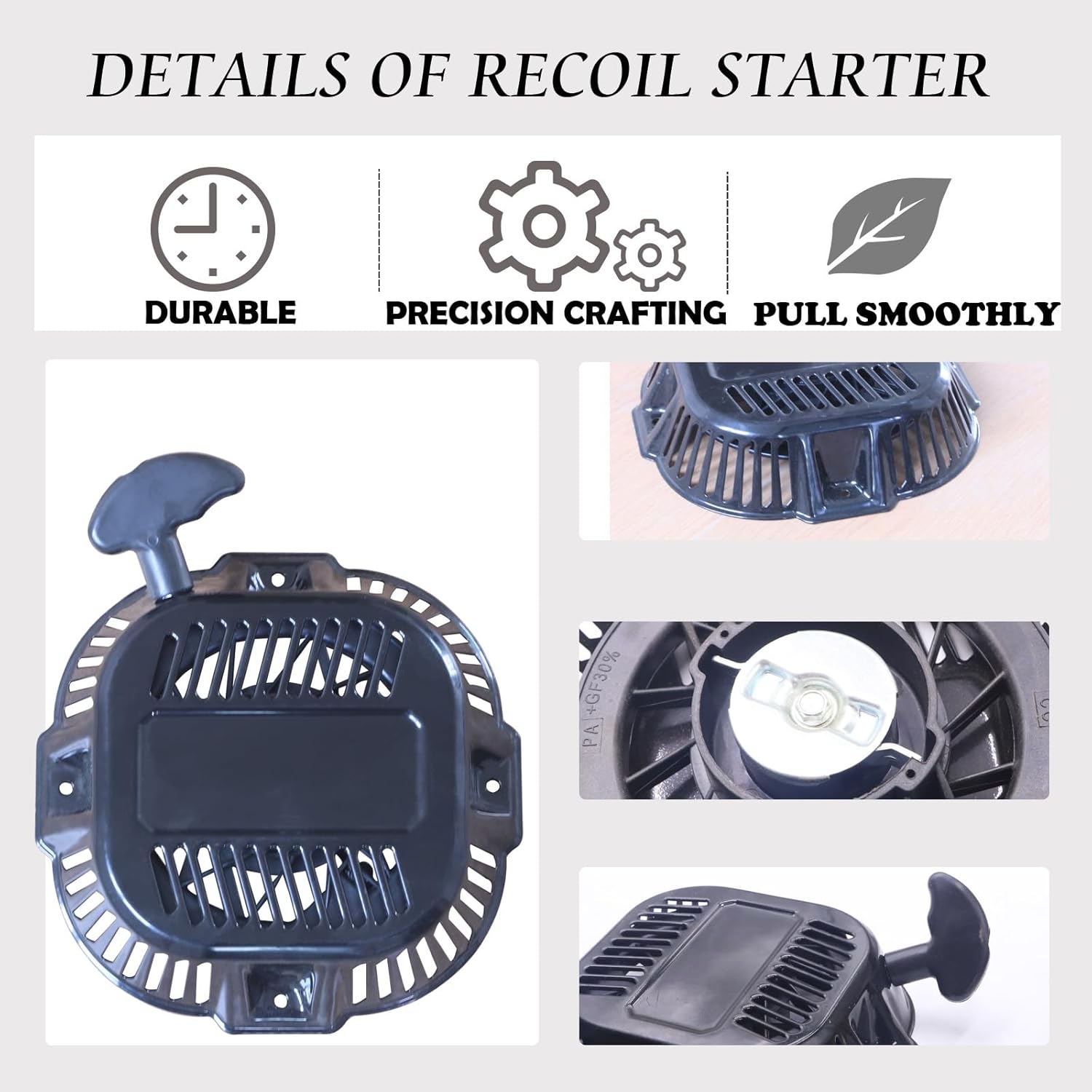 0J08073SRV Pull Start Assembly Compatible with Generac 0J08073SRV 389cc 420cc 459cc Engine GP5500 GP7500E GP8000E Generator Recoil Starter Replacement Part 0J0813ASRV for Pressure Washer Parts