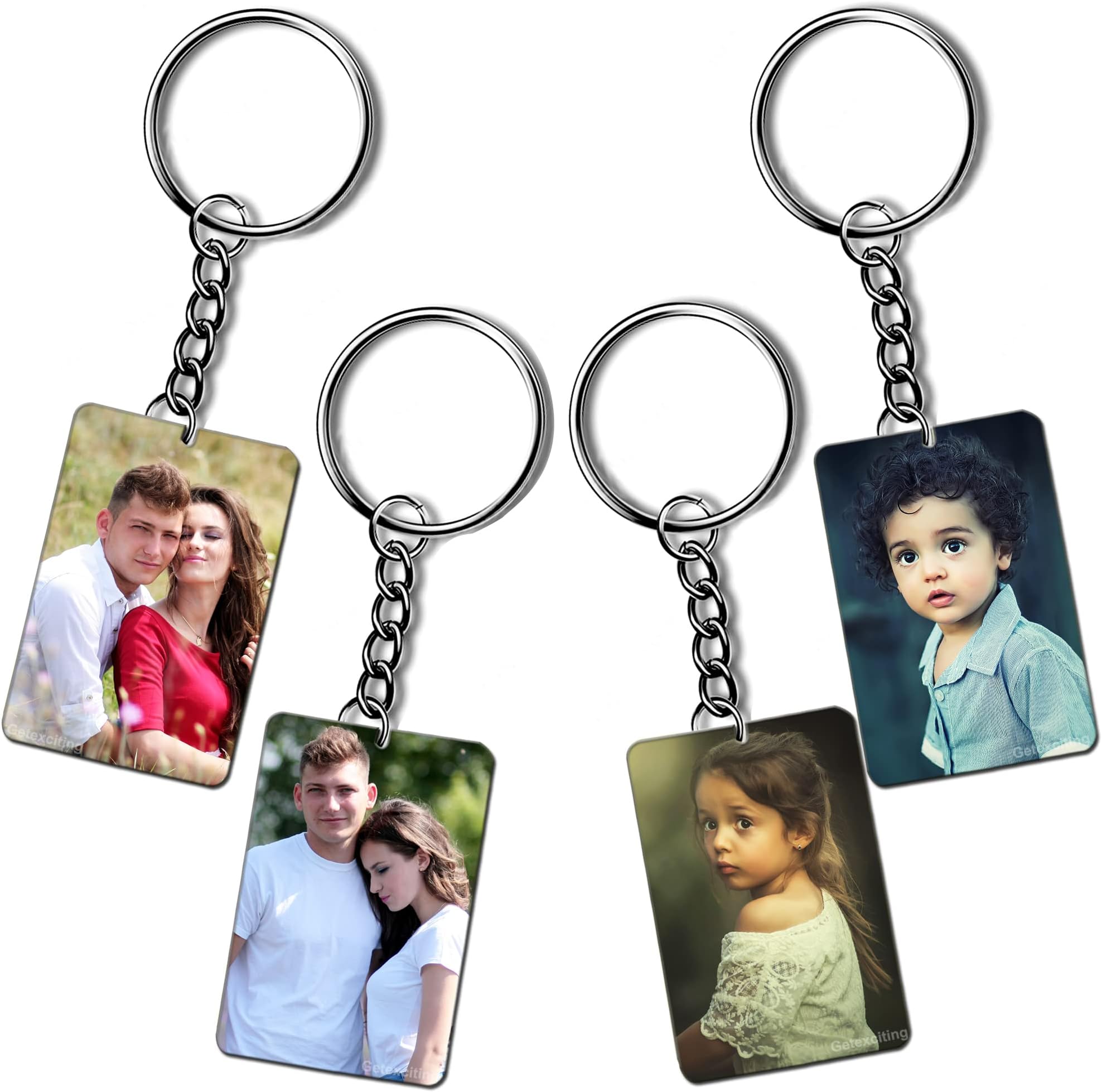 Personalised Photo/Name Keychain Customised Photo Key Chain With Picture For Bike, Car, Home, Office (Multicolour 5.7X4.4 Cm)