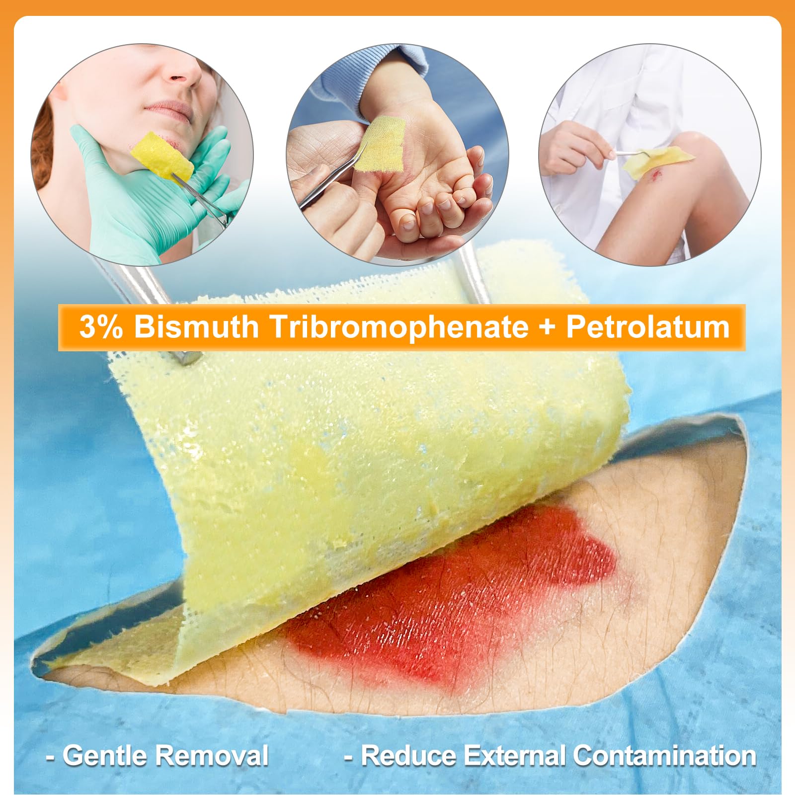 Carbou 4"x4" Medical Xeroform Petrolatum Dressing, 25 Pack, Non-Stick Gauze — Amazon image 5