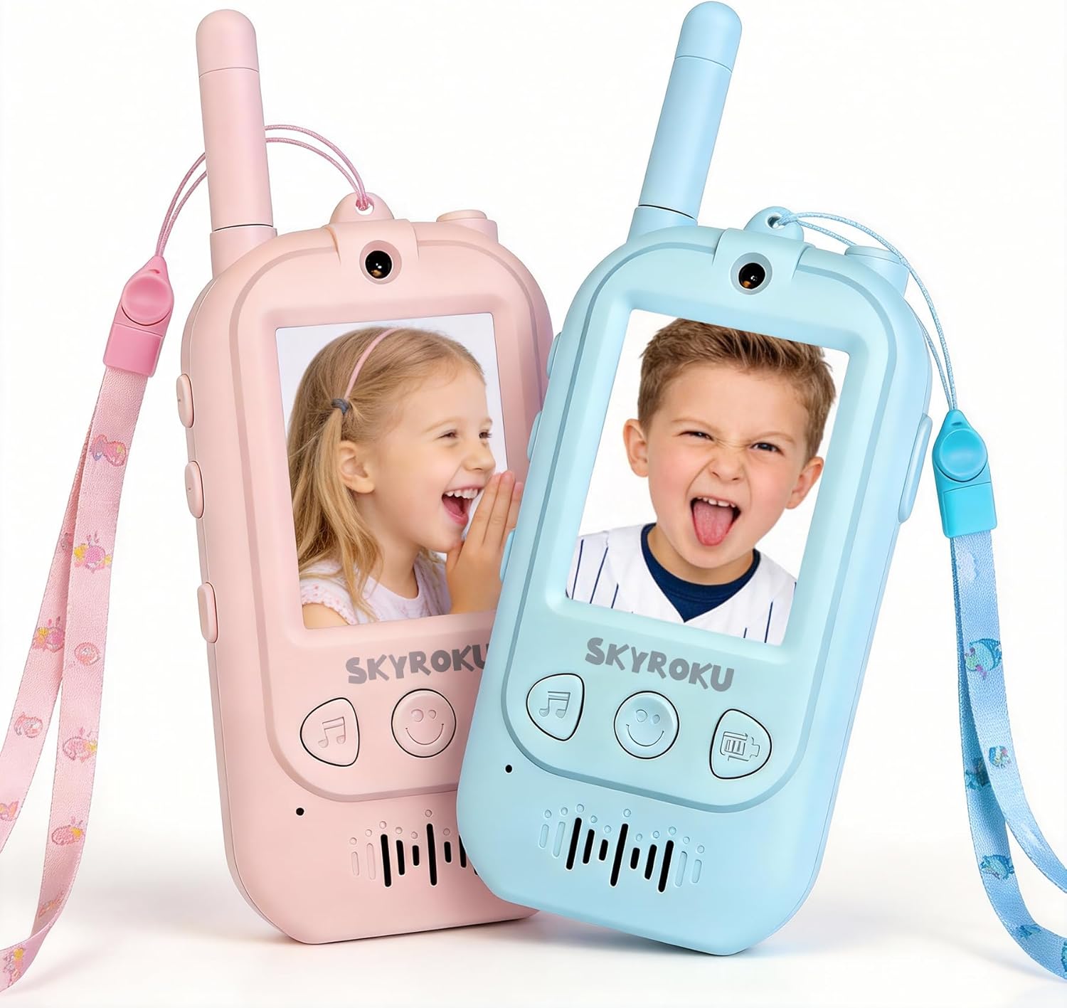 2nd-Gen SKYROKU Walkie Talkies for Kids – 2000ft Rechargeable, Voice Changer & Costumes (2 Pack)