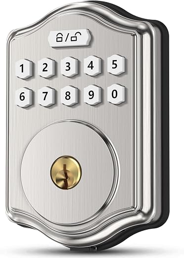 Fingerprint Door Lock, Keyless Entry Door Lock with Code, Voice Guidance Electronic Keypad Deadbolt Smart Locks for Front ...