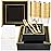 Festiva 350Pcs Black and Gold Plastic Plates-50Guests Disposable Square Black Dinnerware Set include 100 Plastic Plates,50Cups,150Plastic Cutlery,50Napkins for Party &Wedding&New Year