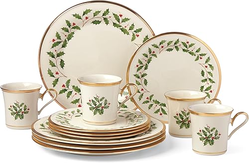 Miniatura 2 de Lenox 6122048 Holiday - Juego de platos y tazas de 12 piezas