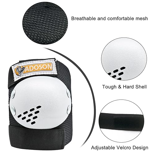 Miniatura 6 de Rodilleras para niños, coderas, muñequeras, conjunto de equipo de protección para jóvenes, juego de rodilleras y coderas para niñas y niños, patines