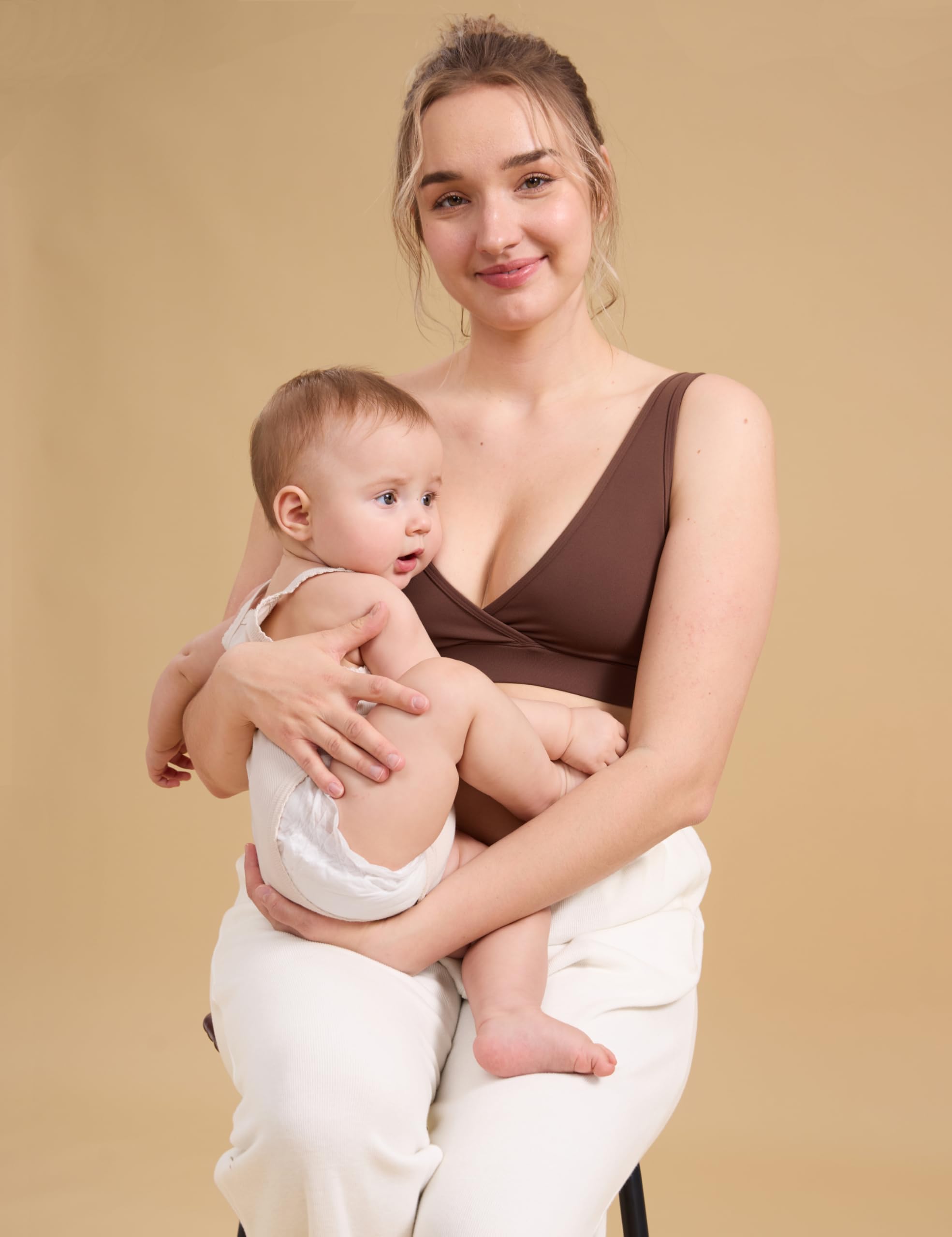 CRZ YOGA Biustonosze ciążowe Butterluxe do karmienia dla kobiet Crossover Wireless Sleep Breasting Lounge Pregnancy Bralette Comfy