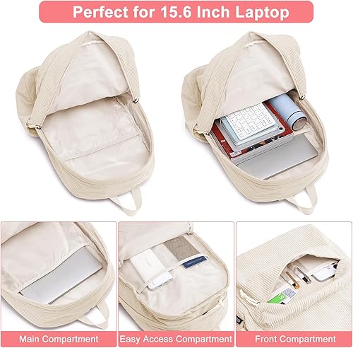 Miniatura 4 de Mochila L7 para mujer, Beige, 15,6 pulg.