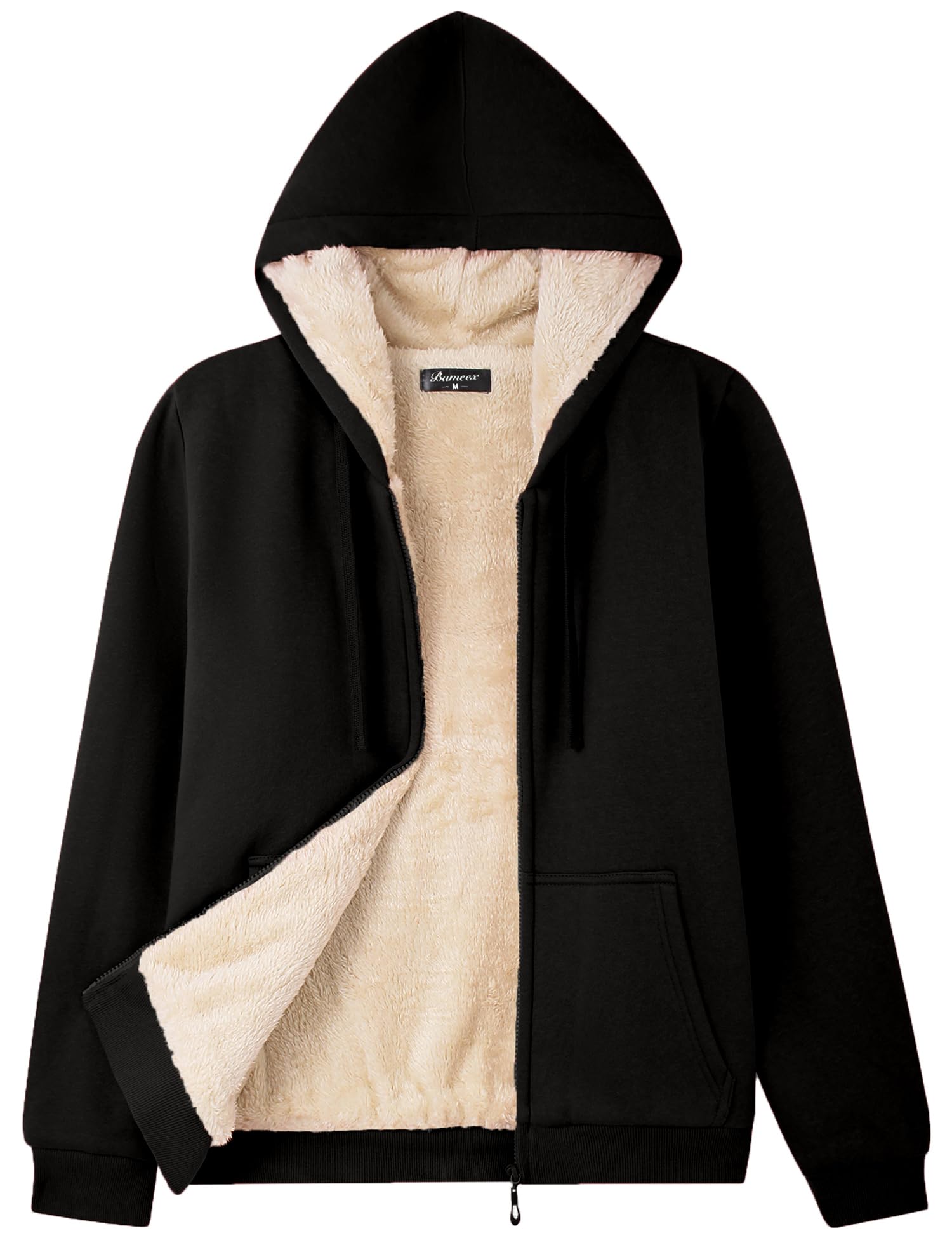 Bumeex Women's Fleece Lined Zip Up Hoodie Jacket Cozy Warm Sweatshirt Coat(No Pilling,No Fade for Long-Lasting Wear)