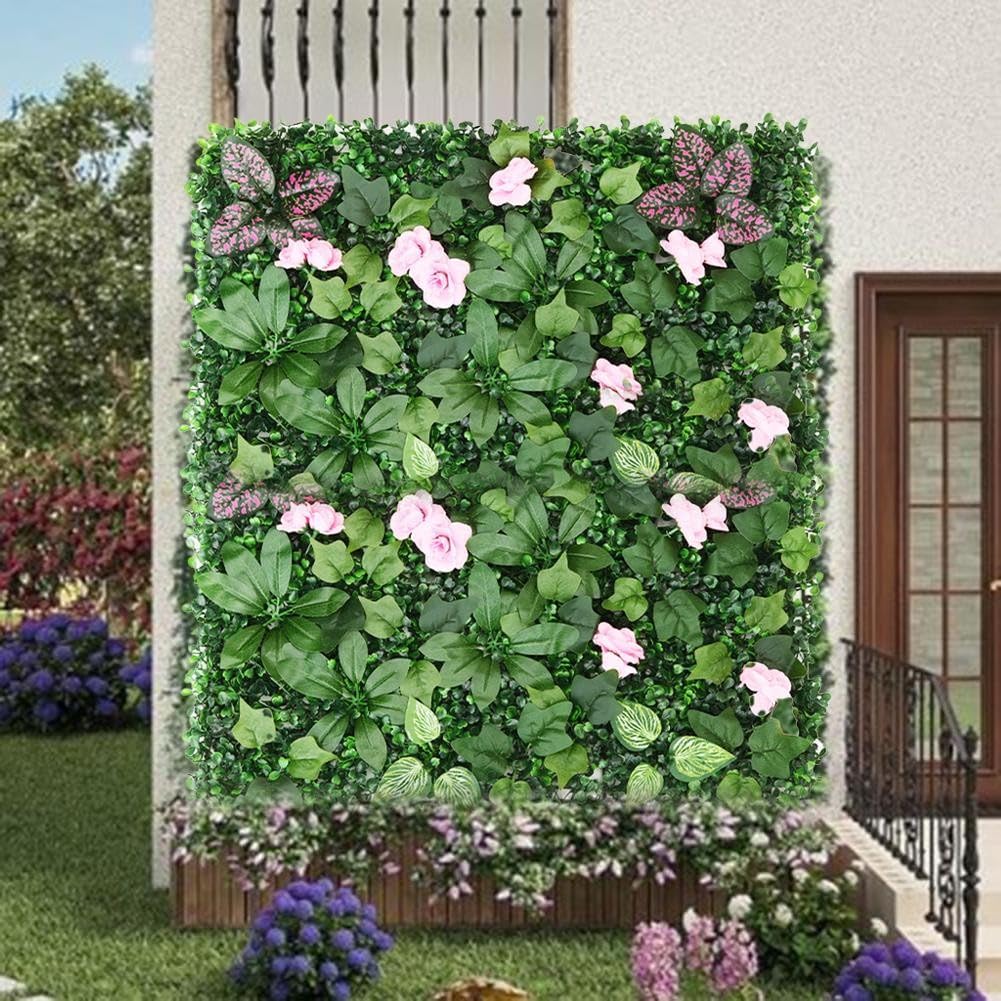 Artificial Plant Wall, UV-Protected Artificial Plant Wall Panel, 40 * 60CM,Garden Privacy & Protective Screens,For Home Garden Decoration(C)