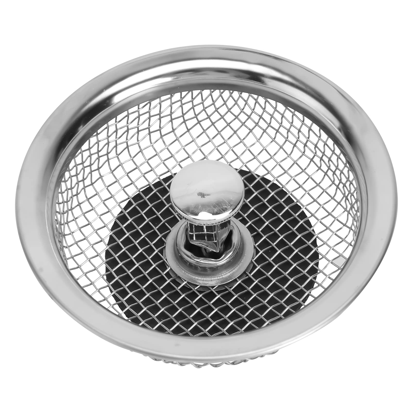Tapón de baño recogedor de pelo, cubierta de drenaje de ducha, 2 piezas Tapa de ducha Obstrucción for orificios de residuos del piso Cubiertas antiobstrucción Filtro plateado Baño Malla de acero for a