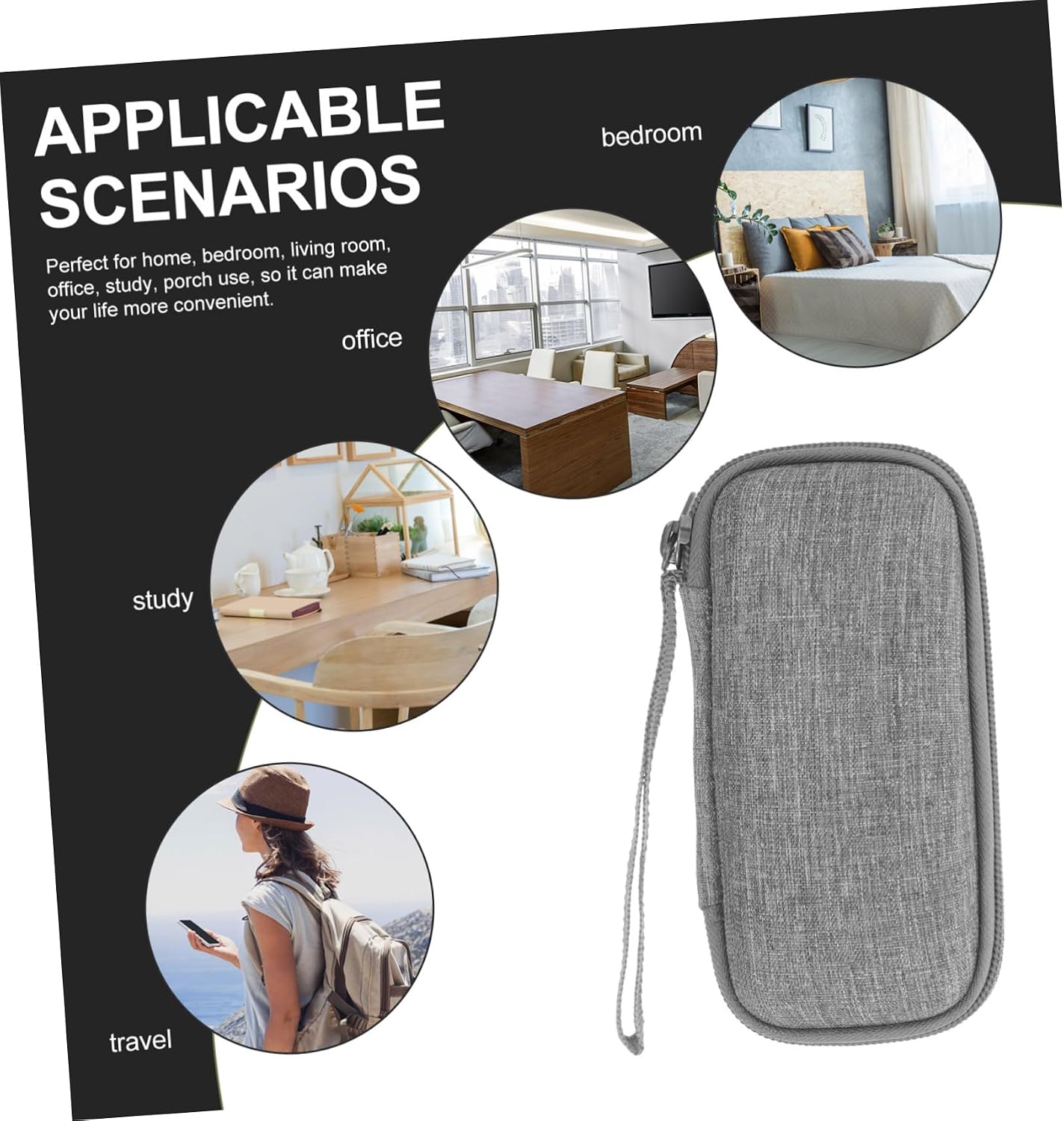 Vaguelly Travel Earphone Storage Bag Portable Multi Purpose Organizer for Cables Accessories and Electronics Compact Design for Travel Business and Outdoor Use Case image 4