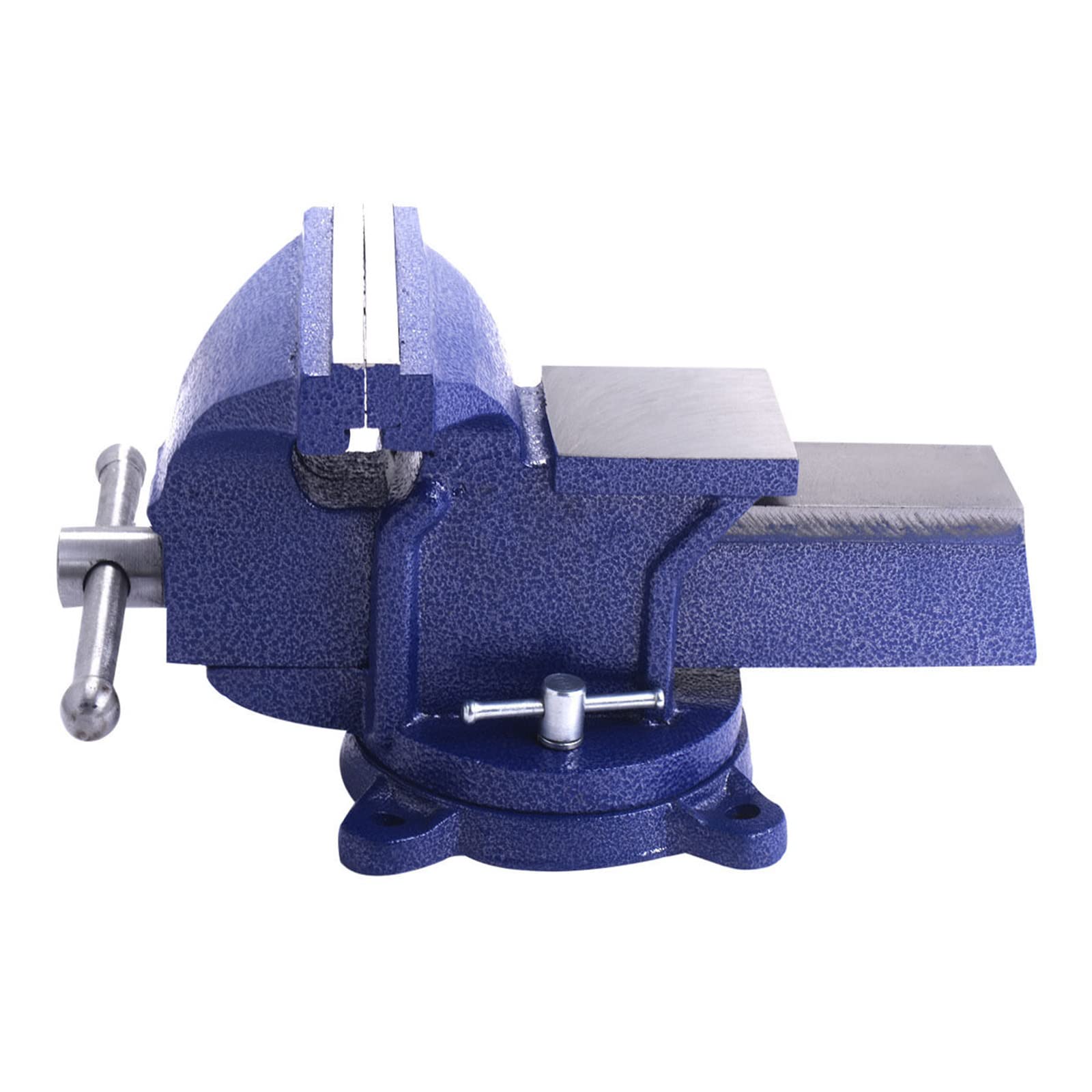 INTBUYING 8-inch Bench Vise with Swivel Locking Base Rotate 360°for Clamping Workpiece