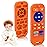 AiTuiTui Baby Teething Relief Sensory Chew Toys for 3 6 9 12 Months, Silicone Infant Teether Remote Control Bath Toy for Newborn Toddlers Boy Girl Autism Baby Shower Birthday Gifts, Orange