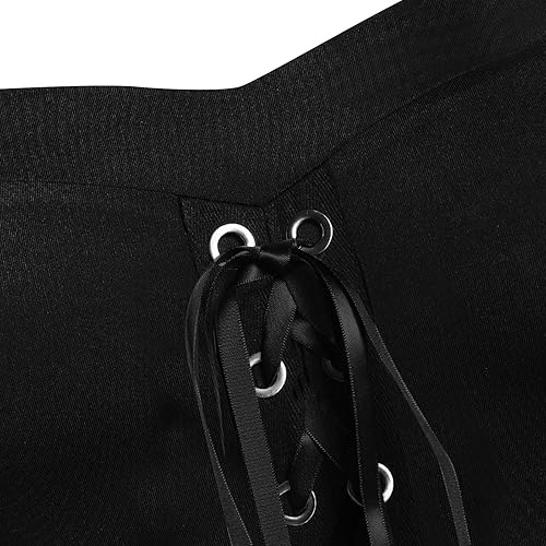 Miniatura 4 de Vestido de Halloween para mujer, casual, talla grande, hombros descubiertos, color sólido, encaje, manga mariposa, vestidos góticos de Halloween