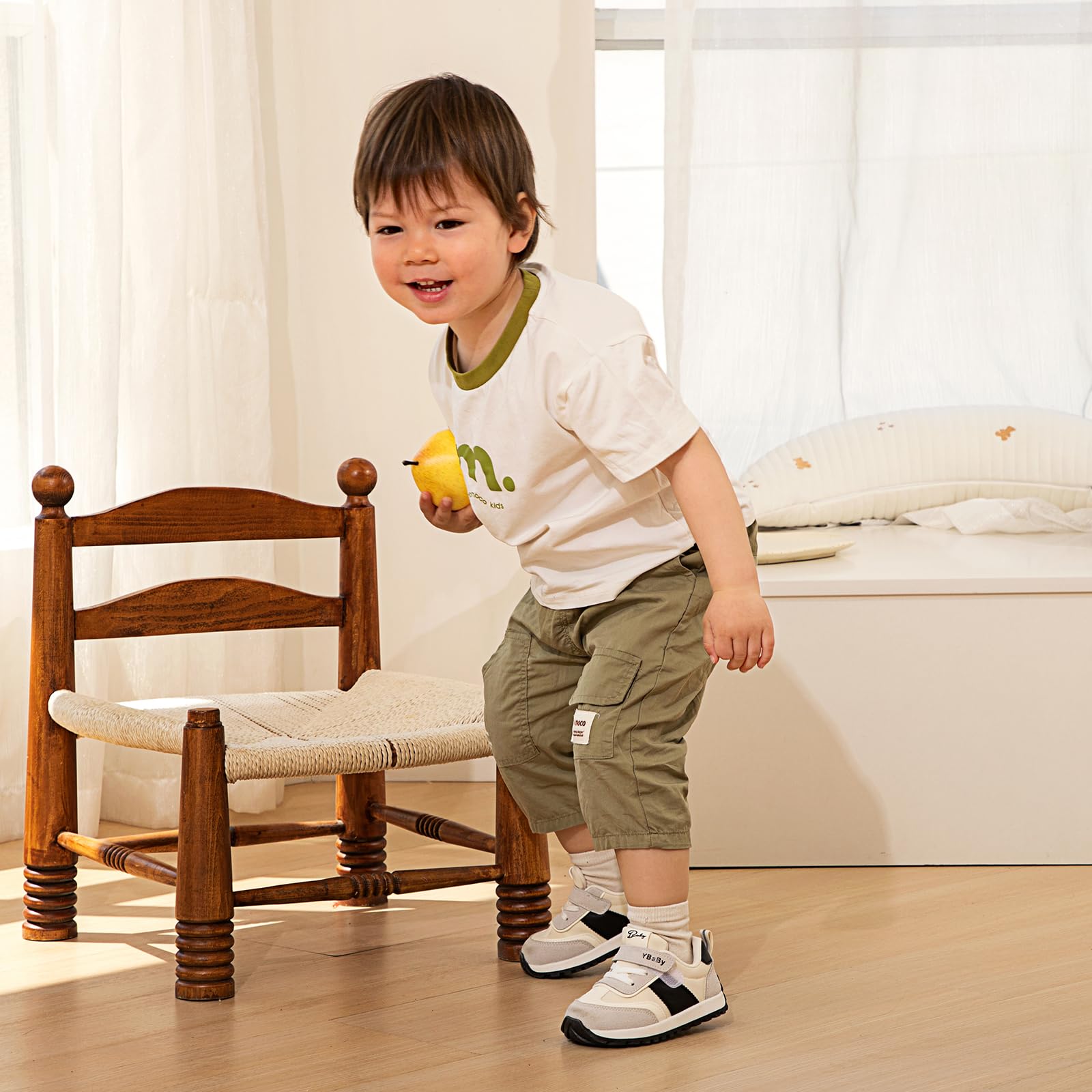 MK MATT KEELY Basket Enfant Fille Garçon Chaussure Premier Pas Bébé Sneakers Marche Confort avec Semelle Caoutchouc Antidérapant
