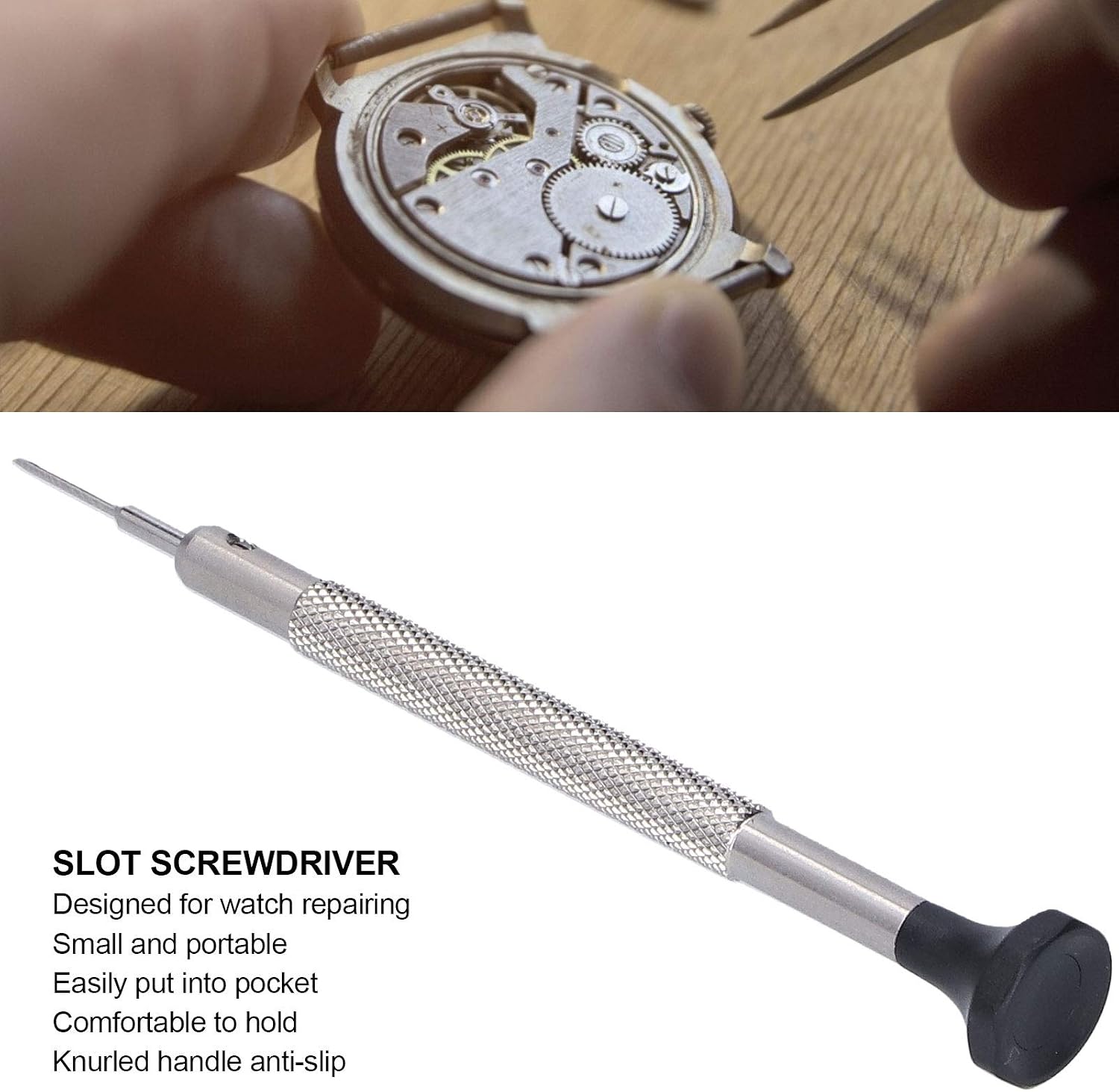 Watch Screwdriver, Watch Screwdriver Set, Watch Repair Tools Slot Screwdriver Portable Watch Repairing Screwdriver (One word 1.0mm)