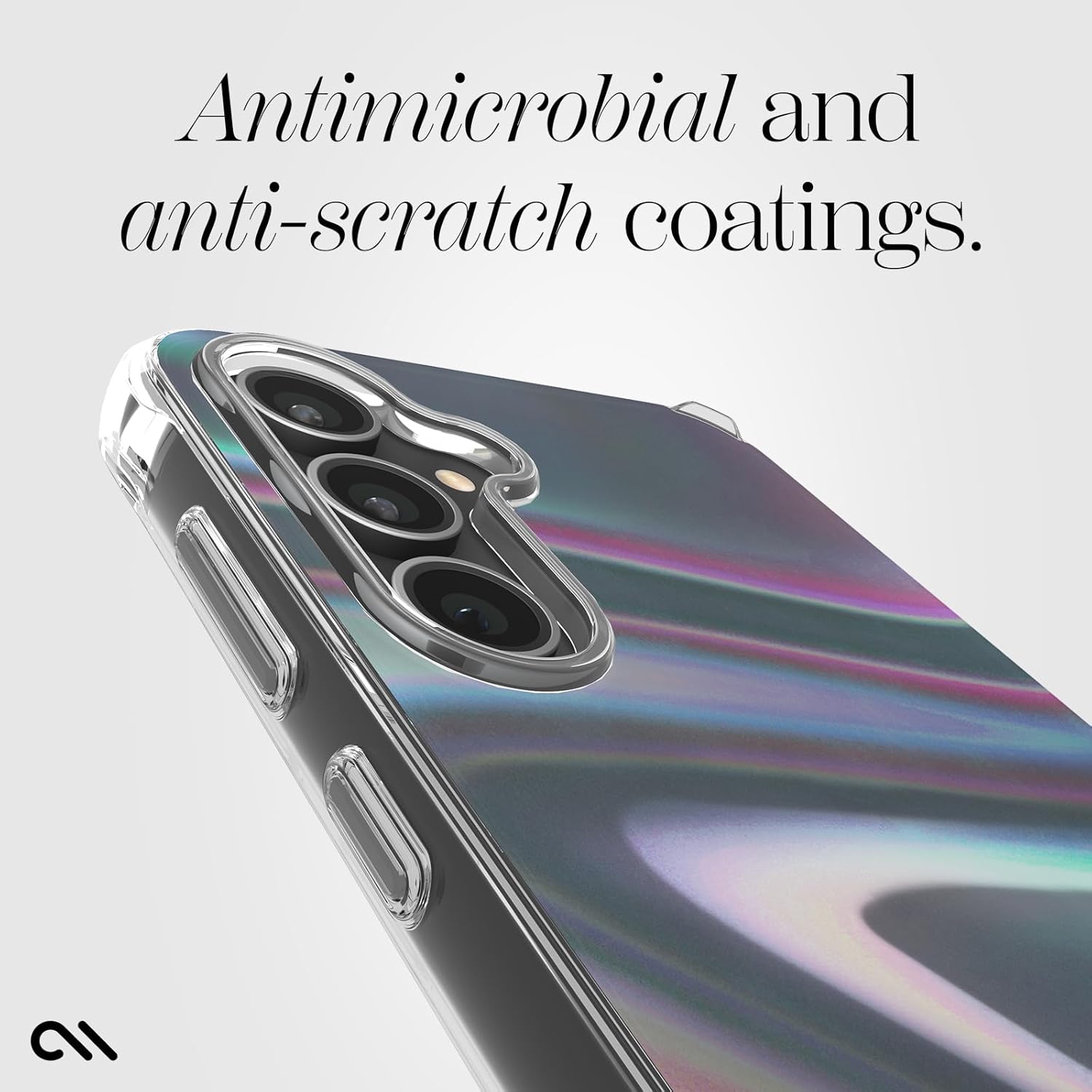 Case-Mate Soap Bubble Samsung Galaxy S23 FE 5G Case [6.4"] [12ft Drop Protection] [Wireless Charging] Phone Case for Samsung Galaxy S23 FE 5G - Iridescent Swirl Effect, Anti-Scratch, Slim - Iridescent