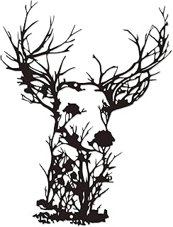 Xedatric Deer Head Metal Wall Art-Rustic Wildlife Hunting Lodge Decor, F...