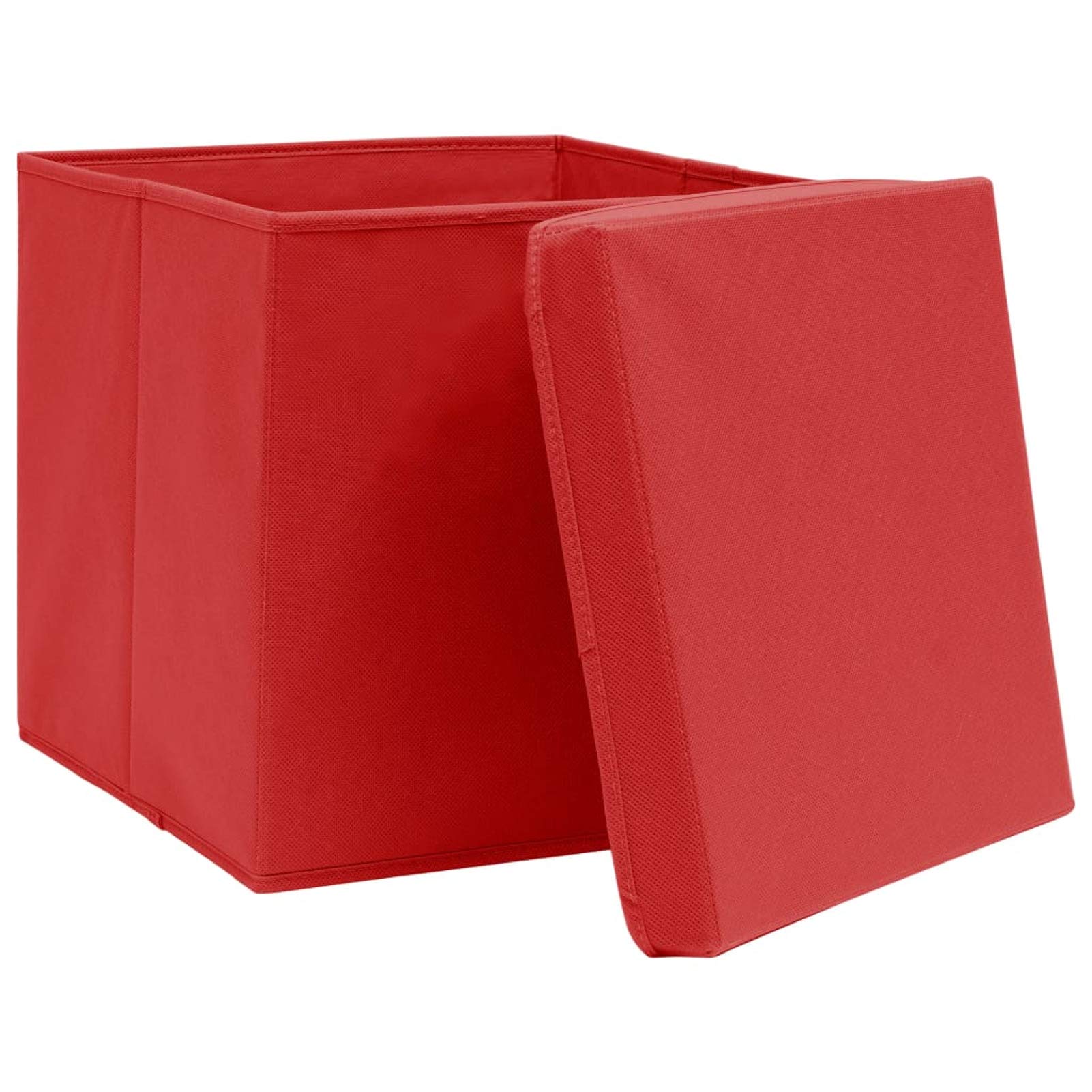 ShGaxin Aufbewahrungsboxen mit Deckeln 10 STK Spielzeugkiste, Aufbewahrungskiste, Kleideraufbewahrung, Kleideraufbewahrung & Organisation, 28x28x28 cm Rot