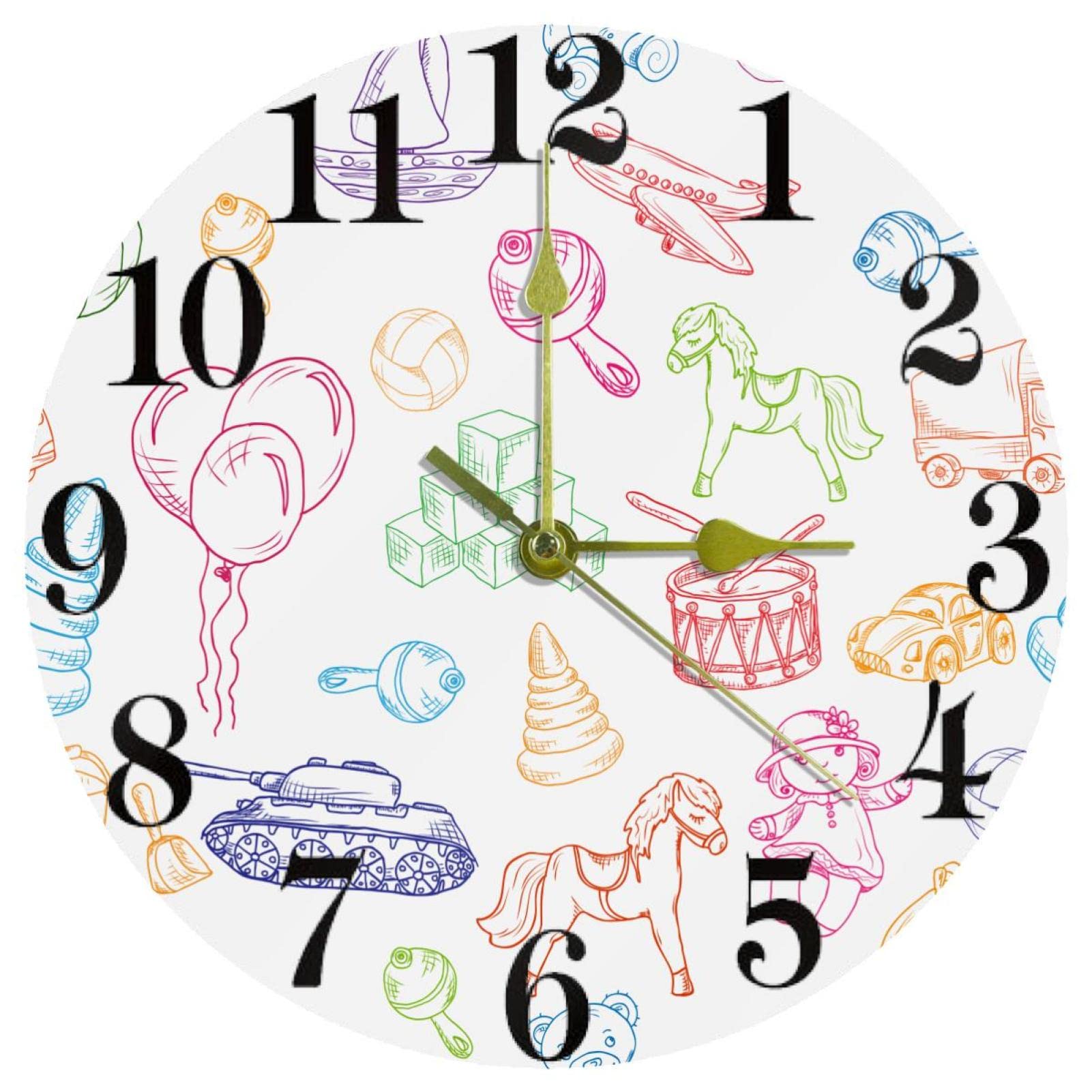 Horloge murale colorée pour enfants pour grandir en douceur et décorer leur chambre avec amour