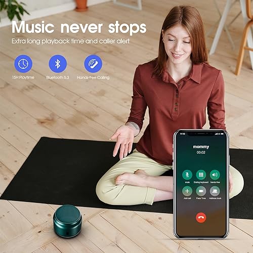Miniatura 5 de LFS Altavoz Bluetooth portátil, pequeño altavoz Bluetooth, reproducción ultra larga de 15 horas, emparejamiento TWS, adecuado para el hogar,
