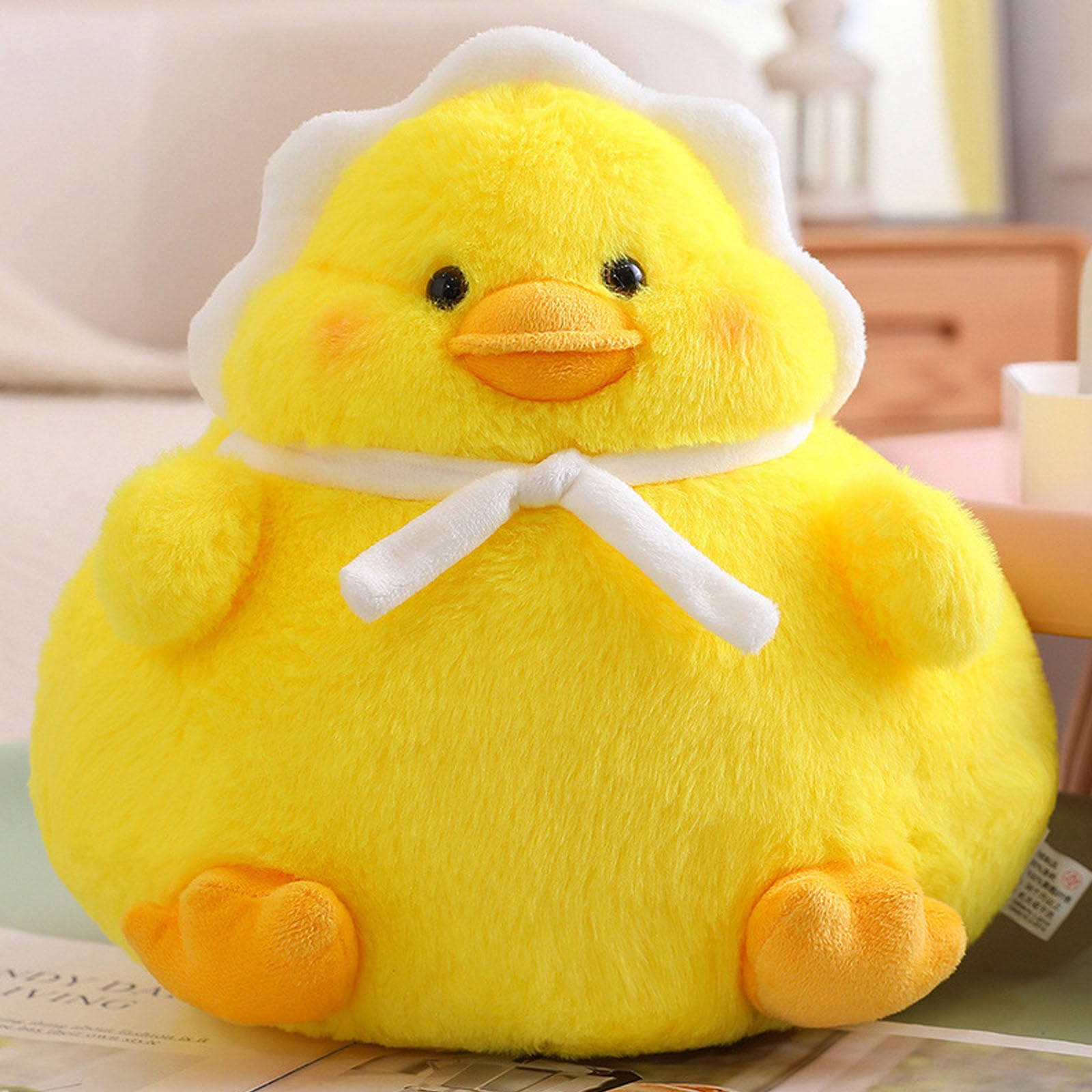 peluche, Peluche di peluche Duck & Hog, simpatico, cuscino for la decorazione domestica(Yellow,40cm)