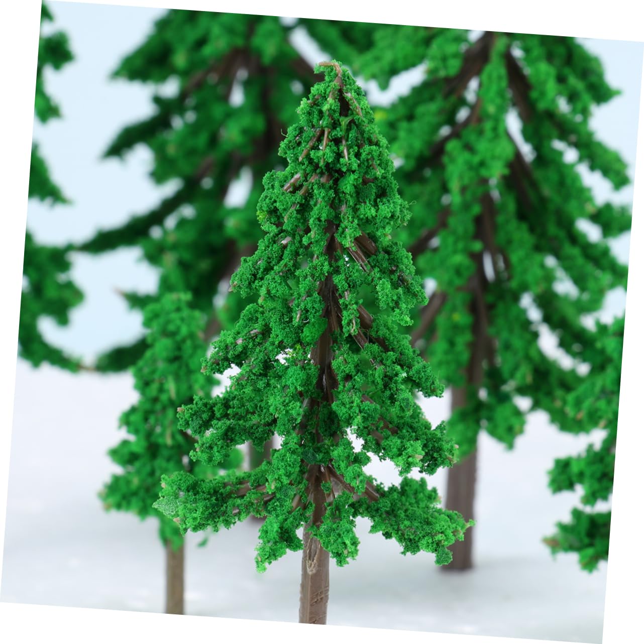 Ciieeo 60piezas Árboles De Maqueta De Jardín Árboles De Plástico Color Verde Natural para Dioramas y Paisajismo Proyectos De Construcción