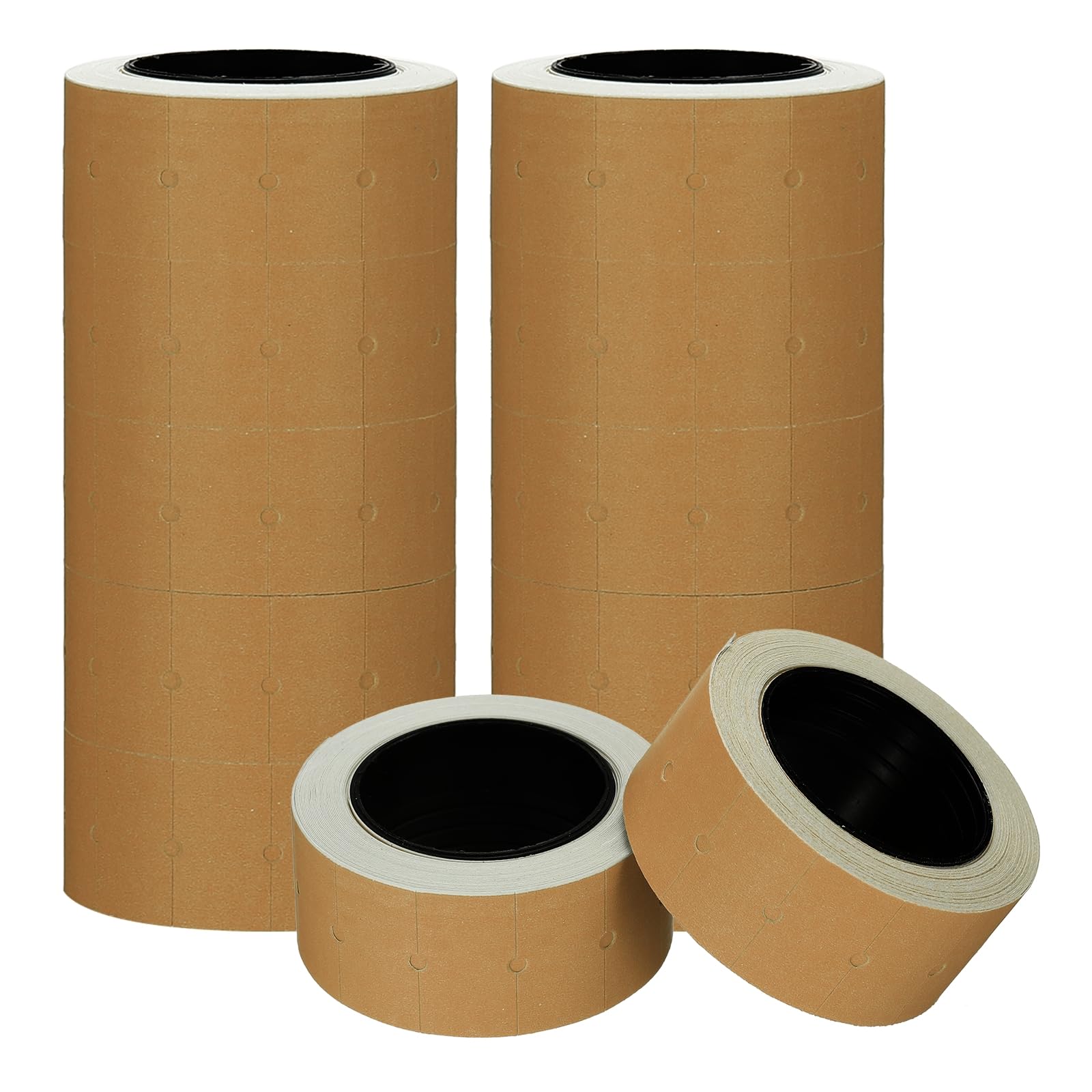 PATIKIL Price Gun Labels for Mx-5500, (10 Roll 4000Pcs, Brown), Sticky Price Marker Label Stickers Blank Tag Stickers, Suit for - Retail Shop Office