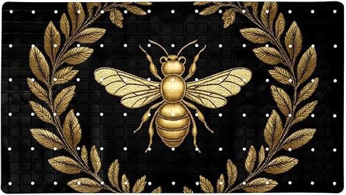 Miniatura 8 de Tapete de baño y ducha, antideslizante con agujeros de drenaje y ventosas para suelo de baño, 15.1 x 26.8 pulgadas (estilo de dibujos animados de