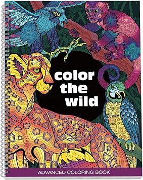 Wild Animals Coloring Book for Adults & Kids, Color the Wild, 8.5 x 11 | Adult Coloring Book, Coloring Book for Women & Men, With Cute Animals, Ideal for Stress Relief and Relaxation