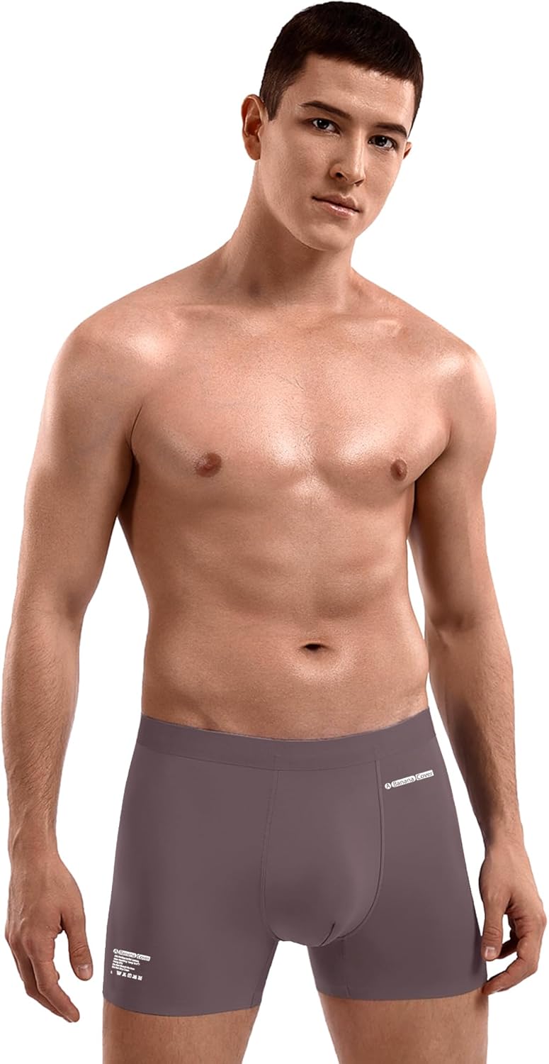 Premium Men's Naked Feeling Air Micro Modal Boxer Briefs - Superior To Cotton Underwear - 3X Softer Than Cotton - 3" Snug-Fit Athleisure Mens Underwear Trunks - Nickel Violet, Large - Image 7