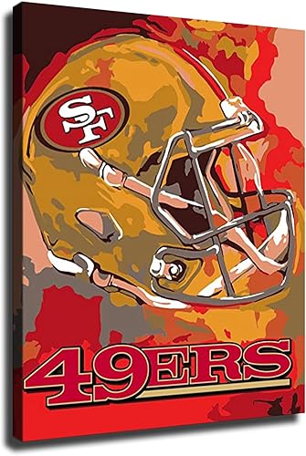 San Francisco City 49ers - Póster de fútbol americano, diseño deportivo, arte de pared, diseño impreso, obra de arte para decoración del hogar (sin