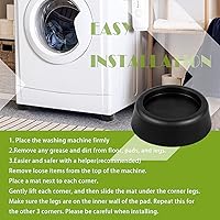 Vista 3 de Jb6368 Almohadillas antivibración para lavadora, almohadillas antivibración, agarre texturizado que evita caminar y deslizarse, lo mejor