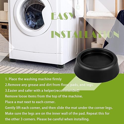 Miniatura 3 de Jb6368 Almohadillas antivibración para lavadora, almohadillas antivibración, agarre texturizado que evita caminar y deslizarse, lo mejor para