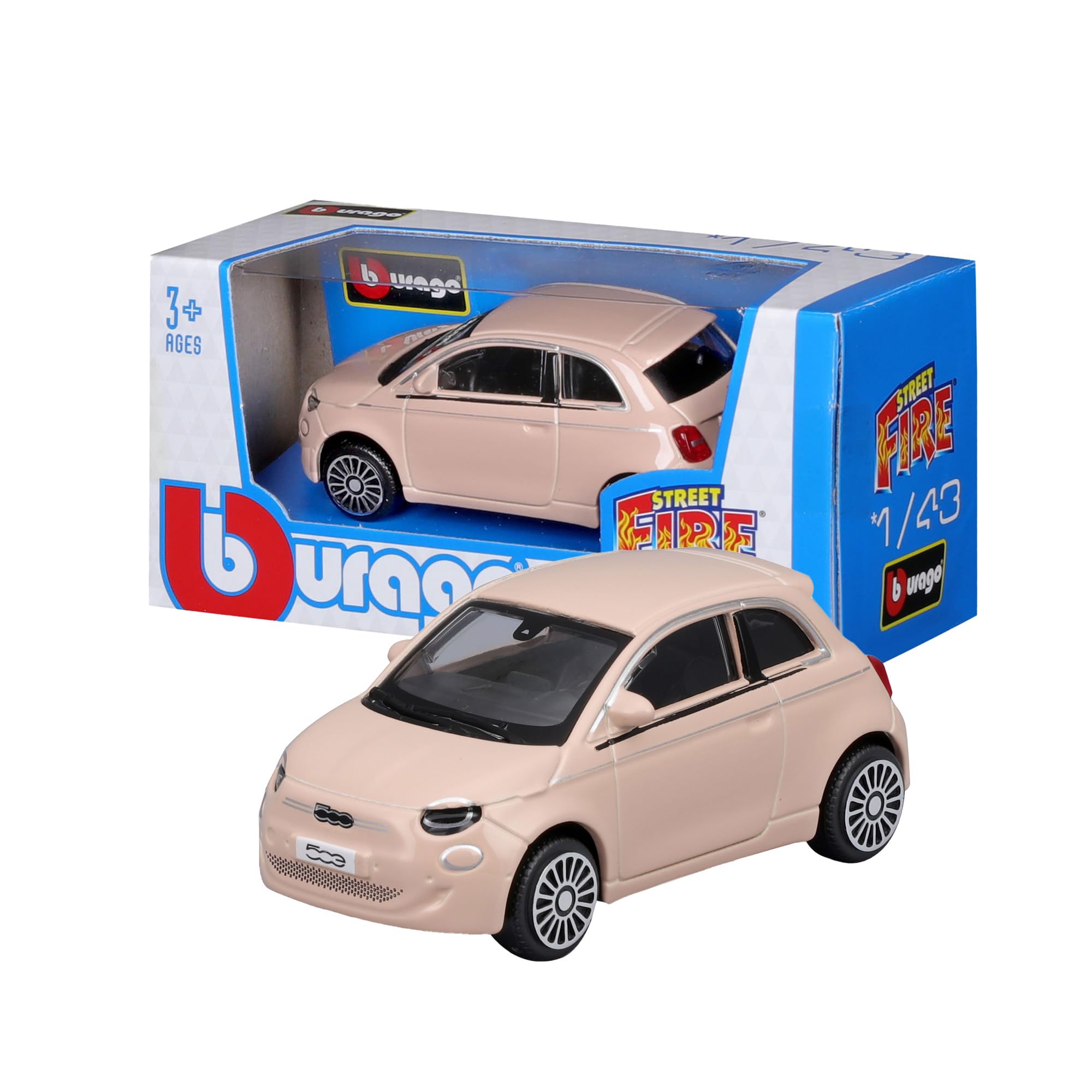 Bburago Fiat 500E Modellino Auto Scala 1:43 Licenza Ufficiale FIAT