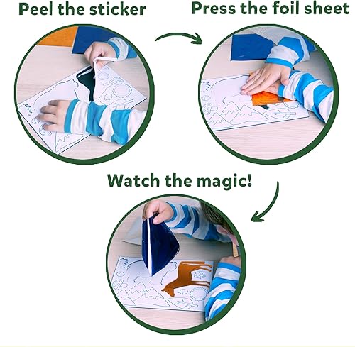 Miniatura 5 de Skillmatics Actividad de arte y manualidades Mega paquete de animales divertidos de aluminio, arte sin desorden para niños, kits y suministros de