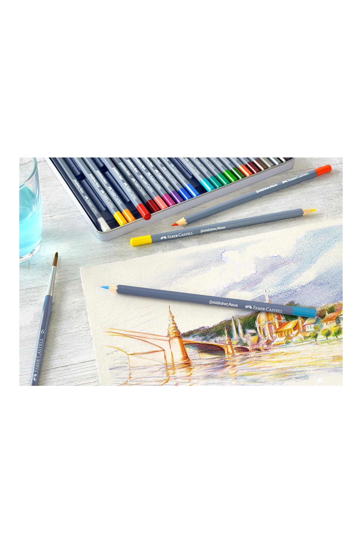 FABER-CASTELL Aquarellstifte GOLDFABER, 36er Metalletui, Sie erhalten 1 Packung, Packungsinhalt: 36 er Etui