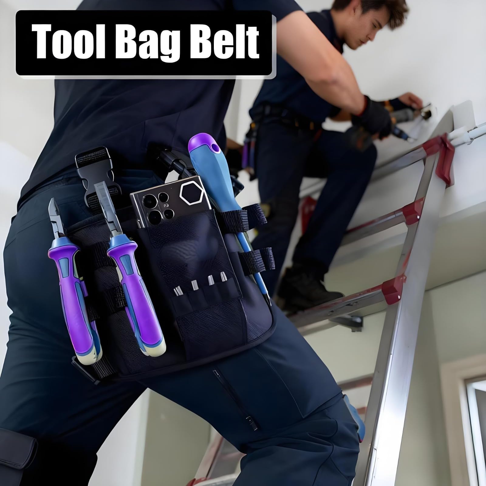 Cintura porta attrezzi piccola cintura porta attrezzi elettricista borsa professionale adatta per operai, elettricisti e personale di manutenzione.